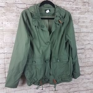J Crew womens Utility jacket size 6 olive green